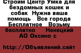 Строим Центр Умка для бездомных кошек и собак! Нужна ваша помощь - Все города Бесплатное » Возьму бесплатно   . Ненецкий АО,Оксино с.